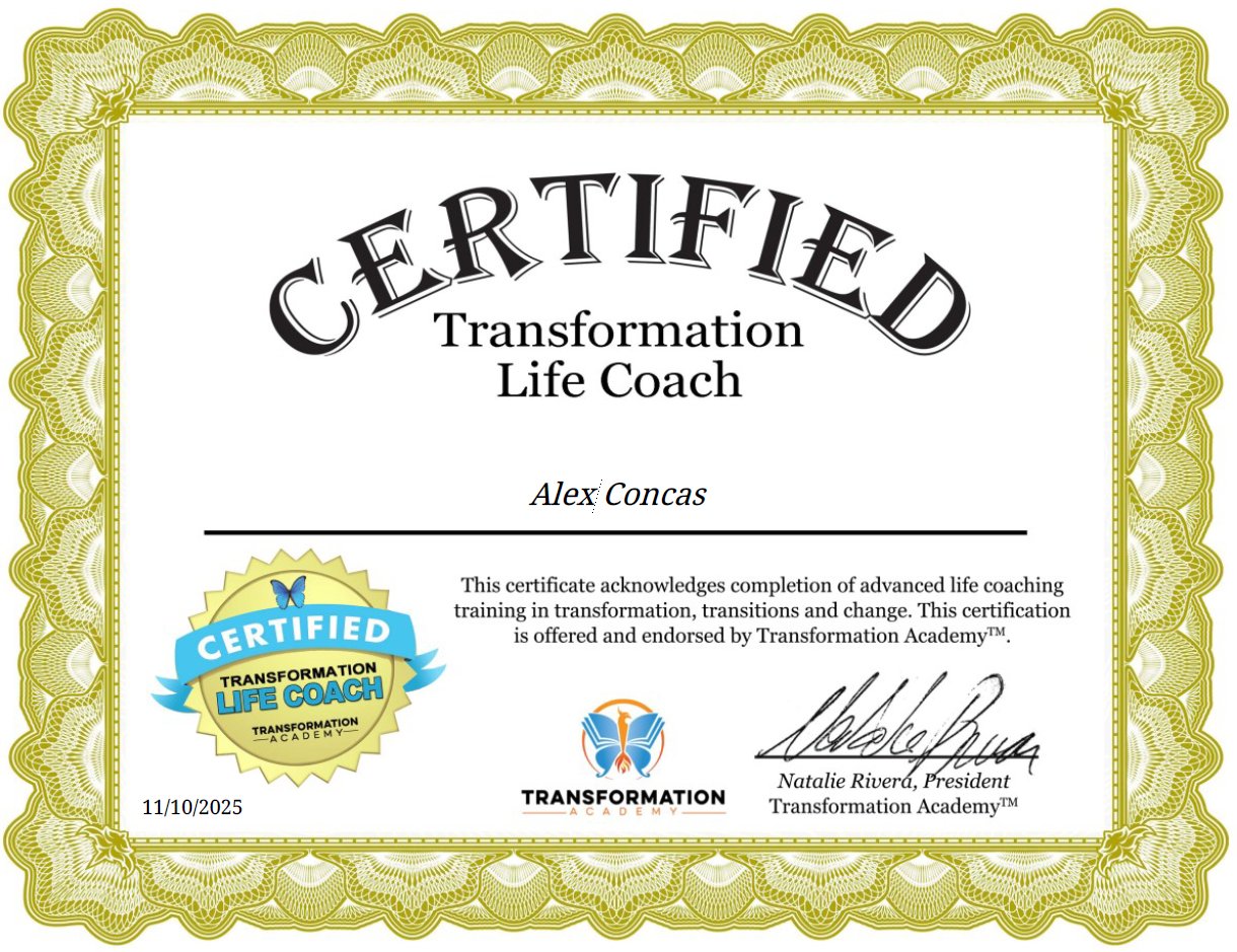 Alex Concas - Transformation Life Coach Alex Concas - Transformation Life Coach